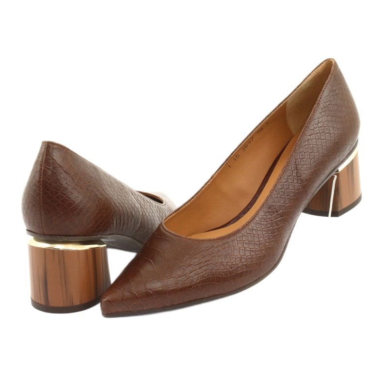 Pumps sko til kvinder brun / python Anis 3697 4