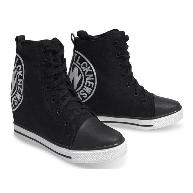 Moderigtige sneakers Tlck sort 1