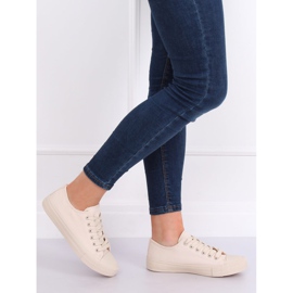 Beige sneakers til kvinder PQ-22 Beige 1