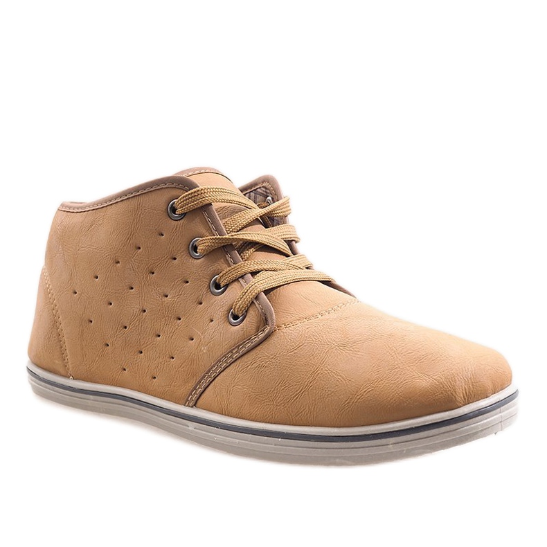 Moderigtige høje sneakers TL354-1 Camel brun 1