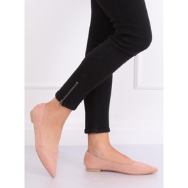 Lyserøde spidse ballerinas A822 Lyserøde 1