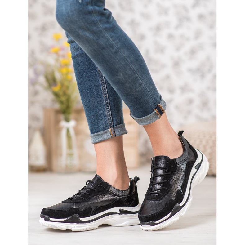 Goodin Sort læder sneakers 2