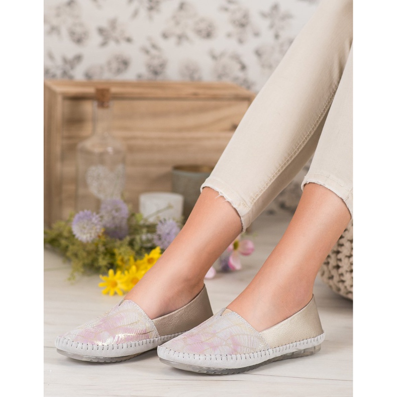 VINCEZA læder slipons gul 1