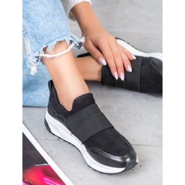 SHELOVET Slip-on sko på platformen sort 2