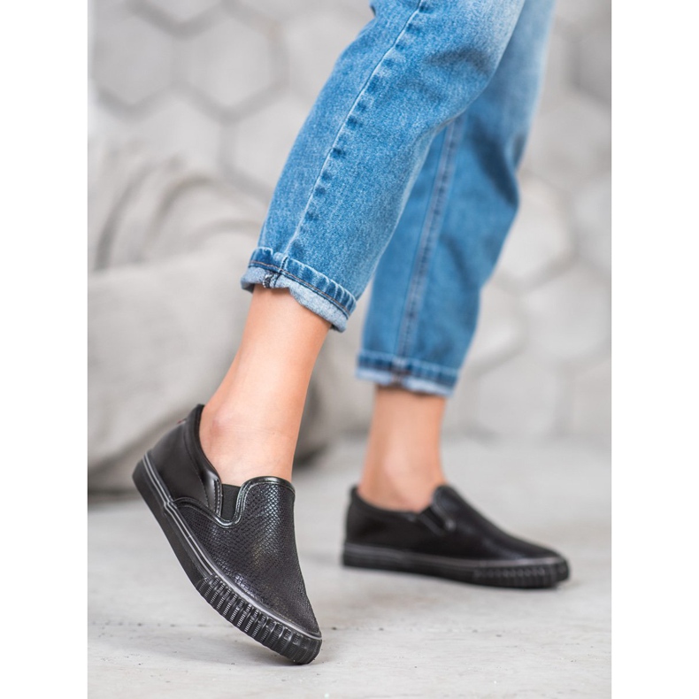Sort Slip On Sneakers 2