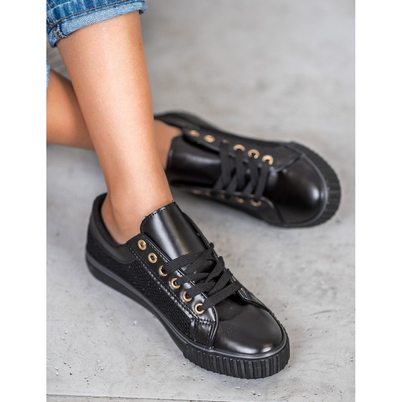 Muto Sorte sneakers med mesh 2