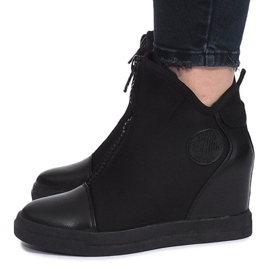 Sort suede sneakers Nathalie 2