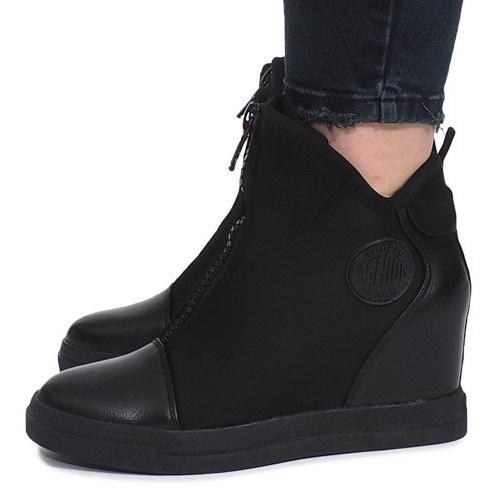 Sort suede sneakers Nathalie 2