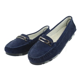 Loafers i ruskindslæder Filippo DP 1202 blå 3