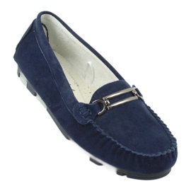 Loafers i ruskindslæder Filippo DP 1202 blå 1