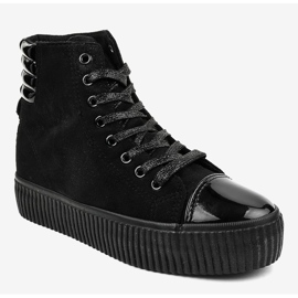 Sorte sneakers på kvinders platform TL-53 1