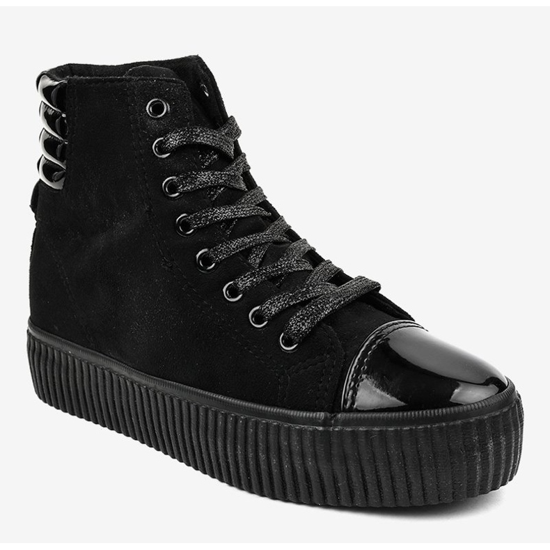 Sorte sneakers på kvinders platform TL-53 1