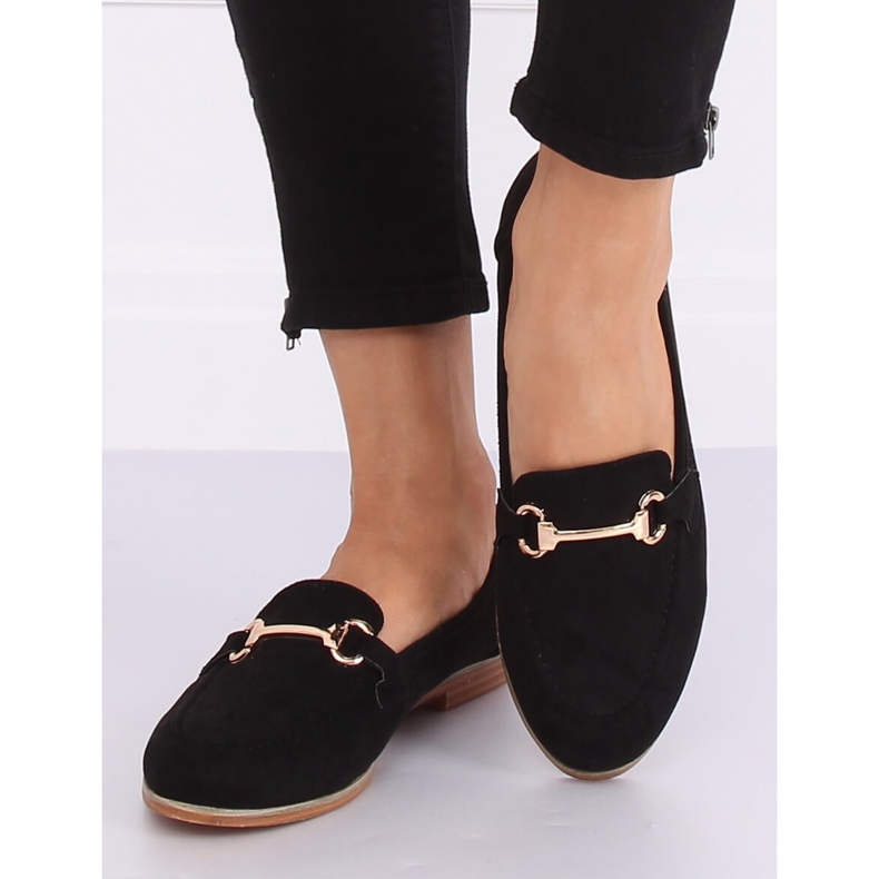 Sort Dame sorte loafers T355P Sort 1