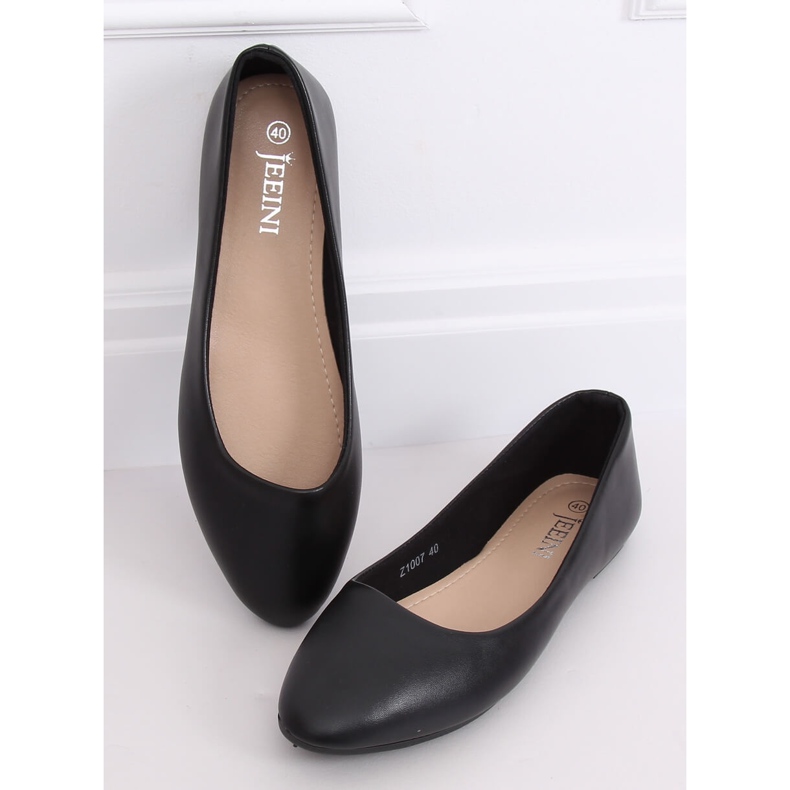 Sort almindelig ballerina Z1007 Sort 1
