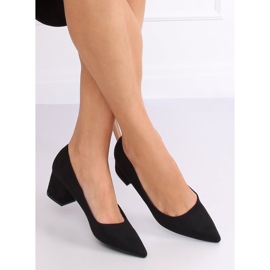 Pumps lave hæle sort A-3370 Sort 1