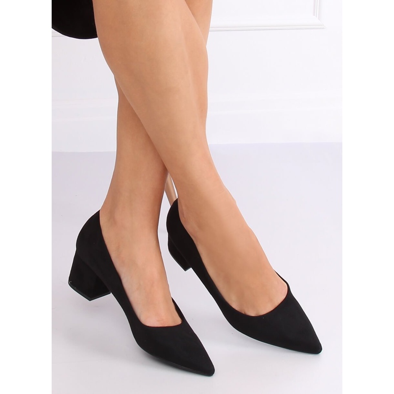 Pumps lave hæle sort A-3370 Sort 1