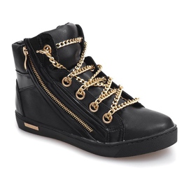 High-top sneakers med lynlås Y405 sort 1