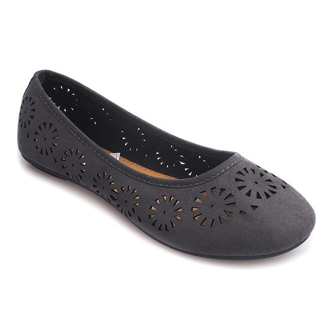 Openwork Ballerinas A009 Grå 1