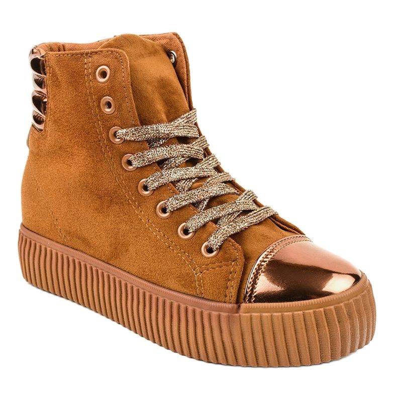 Brune kvinders platform sneakers TL-53 1