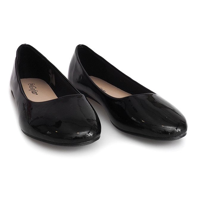 Lakerede ballerinaer ZP-47A Sort 1