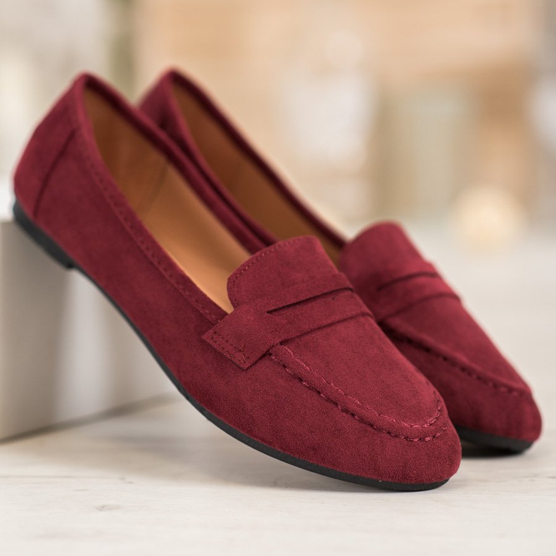 Fama Klassiske loafers rød 1