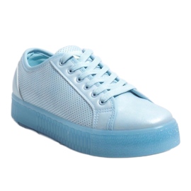 Kvinders blå creepers sneakers F-2969 1