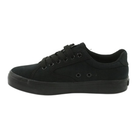Big Star FF274A175 Klassisk bundet sorte sneakers 2