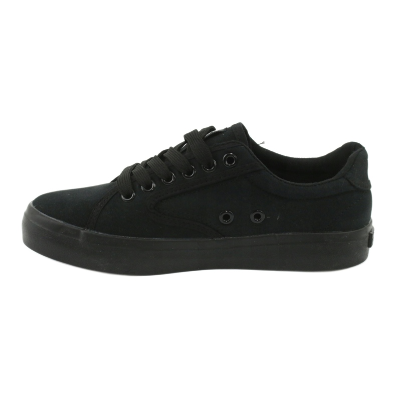 Big Star FF274A175 Klassisk bundet sorte sneakers 2