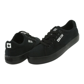 Big Star FF274A175 Klassisk bundet sorte sneakers 4