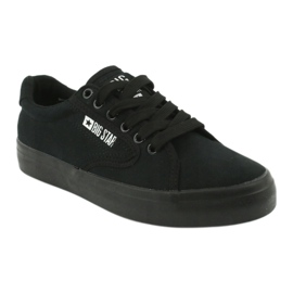 Big Star FF274A175 Klassisk bundet sorte sneakers 1