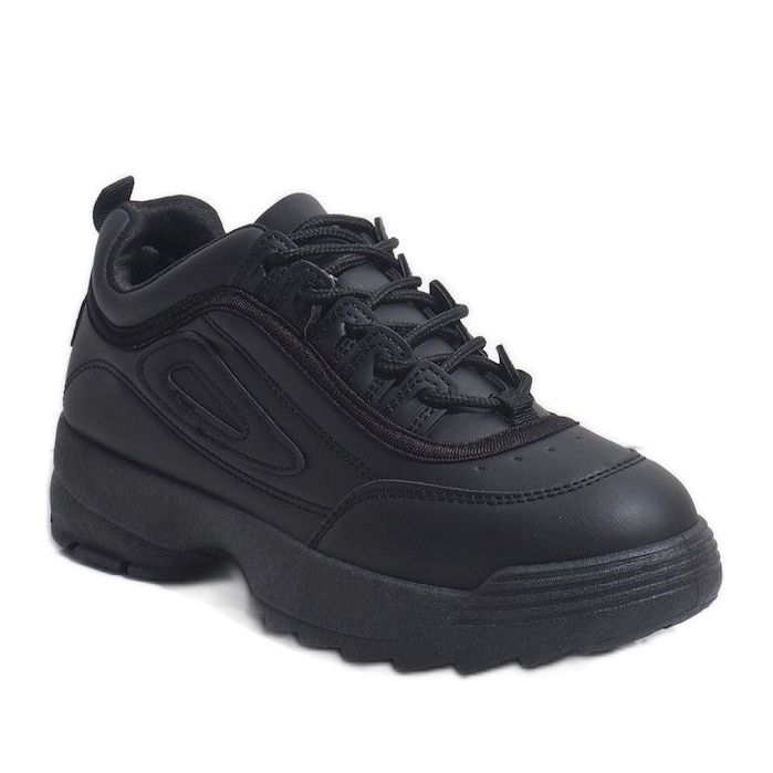 Sorte sportssko sneakers D1909-2 1