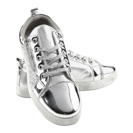 Sølv fashionable damesko R19-3 grå 3