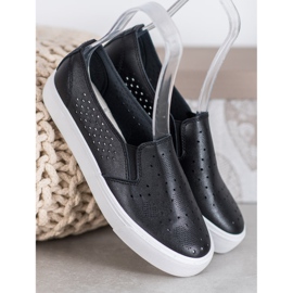 J. Star Openwork sneakers på platformen sort 1