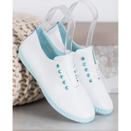 SHELOVET Let openwork sneakers hvid 1