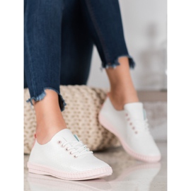 SHELOVET Let openwork sneakers hvid 1
