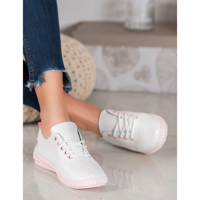 SHELOVET Let openwork sneakers hvid 2