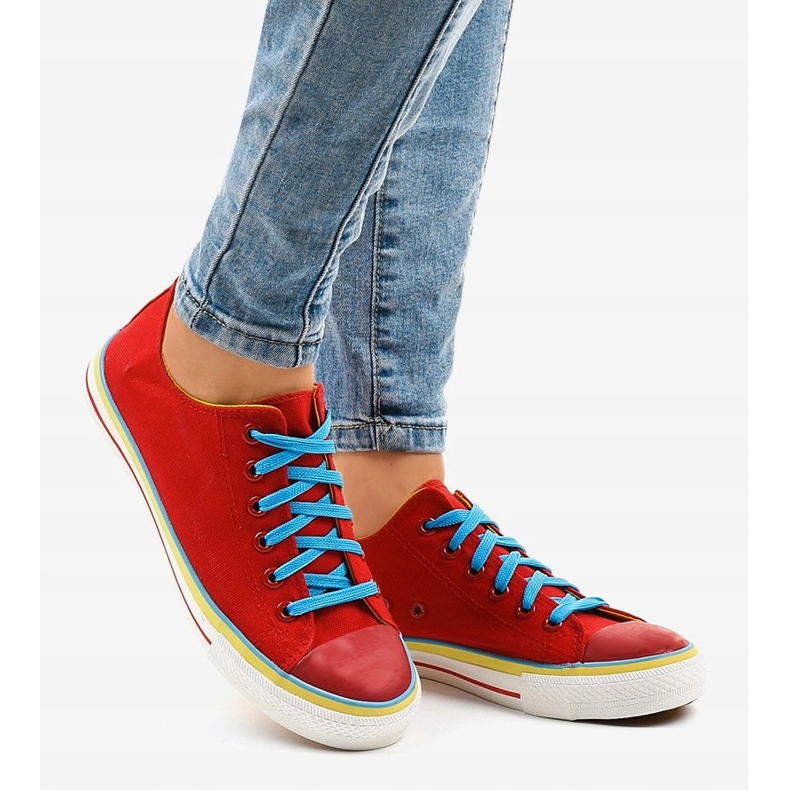 Røde klassiske lave sneakers W03 2