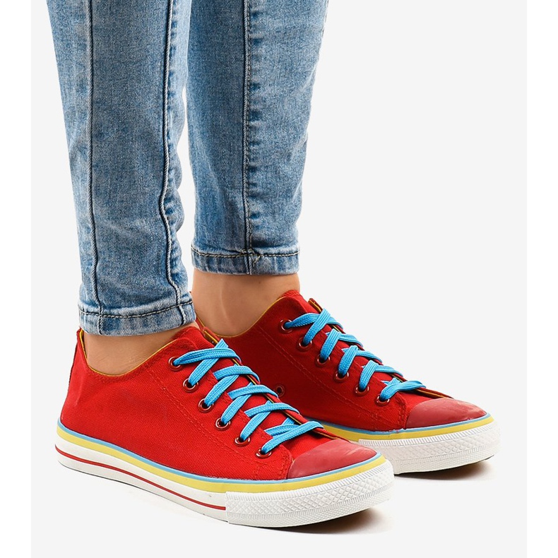 Røde klassiske lave sneakers W03 1