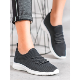 SHELOVET Tekstil Slip-On sko sort 2