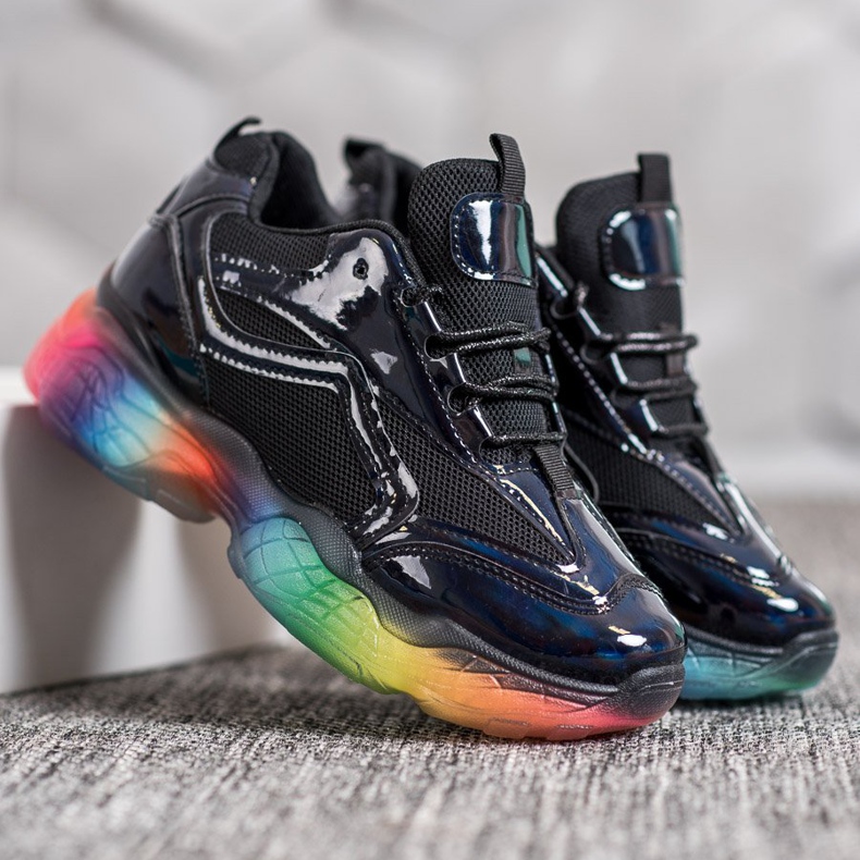 Weide Sneakers med farverig sål sort flerfarvet 1