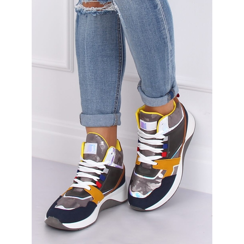 High-top sneakers D20-2 Grå flerfarvet 2