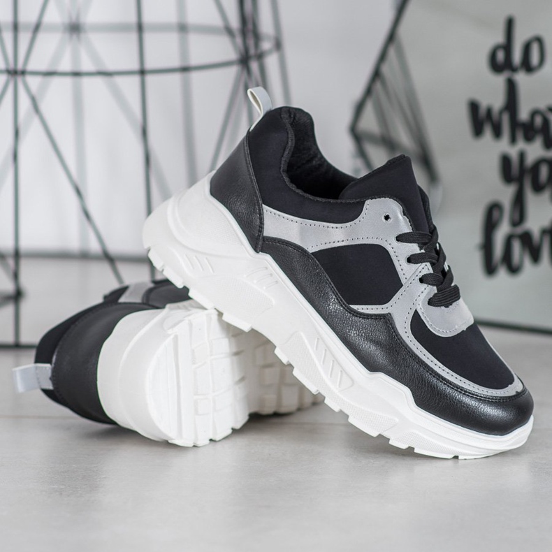SHELOVET Klassiske sorte sneakers 1