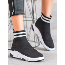 SHELOVET Slip-on sko med stropper sort 1