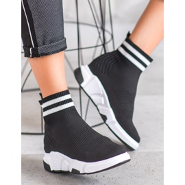 SHELOVET Slip-on sko med stropper sort 2