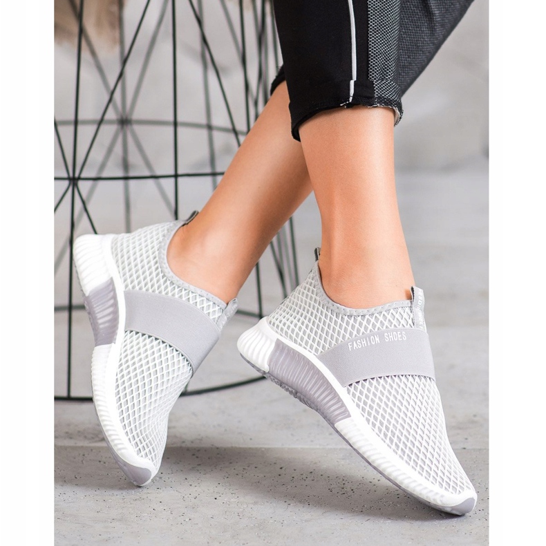 SHELOVET Slip-on mode sko grå 2
