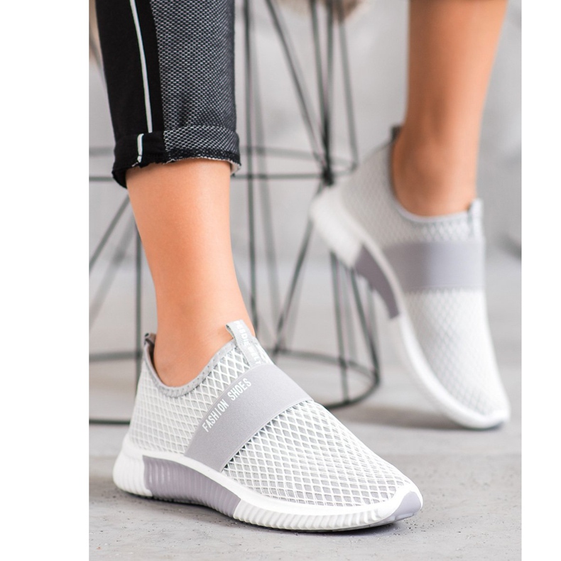 SHELOVET Slip-on mode sko grå 1