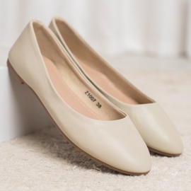 SHELOVET Klassisk Eco Leather Ballerina brun 2