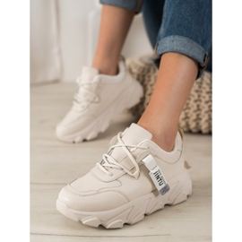 Bella Paris Snøre i Beige sneakers 2