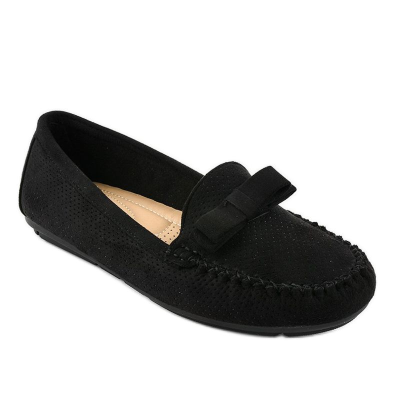 Sorte loafers med bue 9F150 1