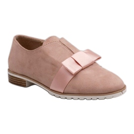 Lyserøde slip-on sko med sløjfe 1284-20 1